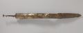 Schwert mit profiliertem Bronzeknauf in verzierter und gravierter Scheide