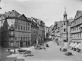 Der Marktplatz in Marburg, 1877