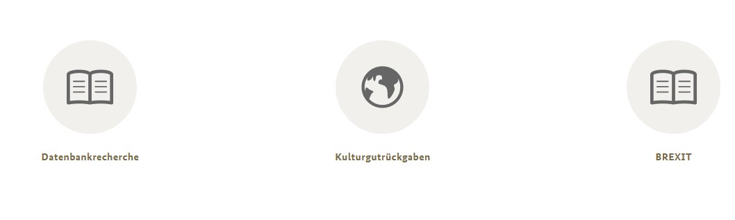 Screenshot der drei Themeneinstiege auf der Startseite Screenshot der drei Themeneinstiege auf der Startseite