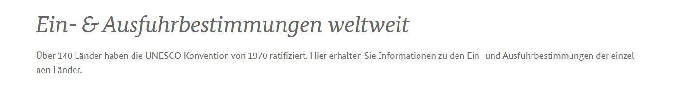 Screenshot des Bereichs "Ein- und Ausfuhrbestimmungen weltweit" auf der Startseite Screenshot des Bereichs "Ein- und Ausfuhrbestimmungen weltweit" auf der Startseite